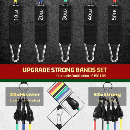 Resistance Bands, Exercise Bands, Workout Bands, Exercising Bands for Fitness Weights Work Out at Home